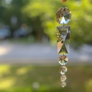 Vintage Crystal Chandelier Prism Suncatcher or Holiday Ornament (1 Piece)
